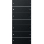 Gira 2186005 Wippenset 6f (3+3) System 55 Schwarz m(lack.) 