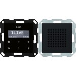 Gira 2280005 Unterputz-Radio RDS mit einem Lautsprecher Bedienaufsatz in Schwarzglasoptik Schwarz matt 