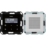 Gira 2280015 Unterputz-Radio RDS mit einem Lautsprecher Bedienaufsatz in Schwarzglasoptik Grau matt 