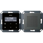 Gira 2280600 Unterputz-Radio RDS mit einem Lautsprecher Bedienaufsatz in Schwarzglasoptik Edelstahl 