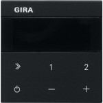 Gira 2322005 Bedienaufsatz Unterputz-Radio IP in Schwarz matt lackiert passend für System 55 (Ersatzteil) 