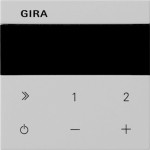 Gira 2322015 Bedienaufsatz Unterputz-Radio IP in Grau matt lackiert passend für System 55 (Ersatzteil) 