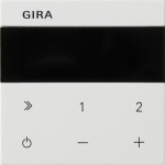 Gira 232203 Bedienaufsatz Unterputz-Radio IP in Reinweiß glänzend passend für System 55 (Ersatzteil) 