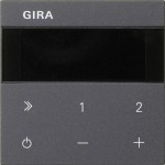 Gira 232228 Bedienaufsatz Unterputz-Radio IP in Anthrazit passend für System 55 Programmübergreifend (Ersatzteil) 
