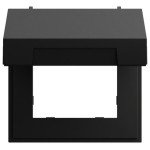 Gira 265874 Montagerahmen mit Klappdeckel in Schwarz matt lackiert passend für System 70 Programmübergreifend (Zubehör) 