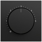 Gira 270674 Abdeckung für Raumtemperaturregler in Schwarz matt lackiert passend für System 70 (Ersatzteil) (Zubehör) 