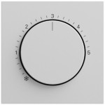 Gira 270676 Abdeckung für Raumtemperaturregler in Grau matt lackiert passend für System 70 (Ersatzteil) (Zubehör) 