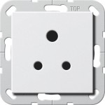 Gira 277203 Steckdose British Standard 5 A mit erhöhtem Berührungsschutz und Schraubklemmen zur Schraubbefestigung 