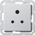 Gira 277226 Gira Steckdose BS Round Pin 5 A mit Shutter und Schraubklemmen, geeignet für System 55 Programmübergreifend 
