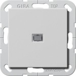 Gira 2834015 Wippschalter 20AX 250V mit Wippe und Kontrolllicht  Ausschalter 2-polig Grau matt 