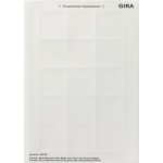 Gira 287000 Beschriftungsbögen für LED-Signalleuchte LED-Orientierungsleuchte 51x51mm 15 Schriftfelder Transparent 