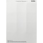 Gira 2871112 Beschriftungsbögen für Flächenschalter 69x67mm 9 Schriftfelder Reinweiß 