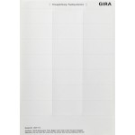 Gira 2872112 Beschriftungsbögen für Flächenschalter 33,5x67mm 21 Schriftfelder Reinweiß 