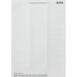Gira 2873112 Beschriftungsbögen für Flächenschalter 21,8x67mm 33 Schriftfelder Reinweiß 