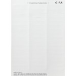 Gira 2874112 Beschriftungsbögen für Flächenschalter 15,8x67mm 48 Schriftfelder Reinweiß 