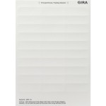Gira 2875112 Beschriftungsbögen für Flächenschalter 23,7x66,3mm 30 Schriftfelder Reinweiß 