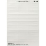 Gira 2876112 Beschriftungsbögen für Flächenschalter 11,7x66,3mm 63 Schriftfelder Reinweiß 