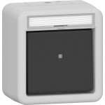Gira 315631 Wipptaster 10 A 250 V~ aus halogenfreiem, schlag- und bruchsicherem Thermoplast mit Beschriftungsfeld Grau 