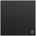 Gira 328574 Wippe mit Lichtsymbol in Schwarz matt lackiert passend für System 70 Programmübergreifend (Zubehör) 