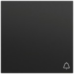 Gira 328674 Wippe mit Klingelsymbol in Schwarz matt lackiert passend für System 70 Programmübergreifend (Zubehör) 