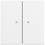 Gira 363172 Wippe 2-fach mit Kontrollfenster in Reinweiß seidenmatt lackiert passend für System 70 (Zubehör) 