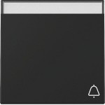 Gira 3673005 Wippe mit Klingel-Symbol und Beschriftungsfeld in Schwarz matt passend für System 55 