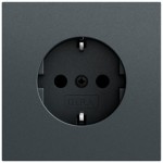 Gira 418073 Gira SCHUKO-Steckdose 16 A 250 V~ mit Schraubklemmen, geerdeter Stahltragring und erhoehter 