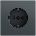 Gira 418373 SCHUKO-Steckdose 16 A 250 V~ mit erhöhtem Berührungsschutz, Schraubklemmen, Anthrazit lackiert 