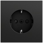 Gira 418374 SCHUKO-Steckdose 16 A 250 V~ mit erhöhtem Berührungsschutz, Schraubklemmen, schwarz matt lackiert 