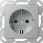 Gira 418826 SCHUKO-Steckd. System 55 F Alu 
