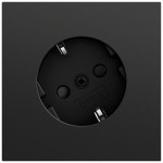 Gira 441874 SCHUKO-Steckdose 16 A 250 V~ mit um 30° gedrehtem Einsatz und erhöhtem Berührungsschutz, schwarz matt 