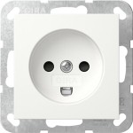 Gira 442203 Dänische Steckdose 16 A 250 V~ mit erhöhtem Berührungsschutz (Safety Plus) in Reinweiß glänzend 