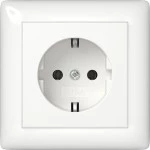 Gira 444003 SCHUKO-Steckd. Vollpl. Standard 55 Reinweiß 