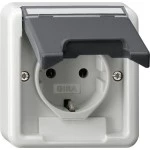 Gira 445035 SCHUKO-Steckd. KD (OT) WG AP Grau 