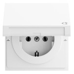 Gira 445472 Schuko-Steckdose 16 A 250 V~ mit Klappdeckel, seidenmatt lackiert 