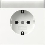 Gira 445770 SCHUKO-Steckd. BSF Flächenschalter Reinweiß 
