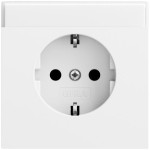 Gira 445772 Schuko-Steckdose 16 A 250 V~ mit Beschriftungsfeld in Reinweiß seidenmatt lackiert 