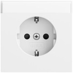 Gira 446272 Schuko-Steckdose 16 A 250 V~ mit Beschriftungsfeld und erhöhtem Berührungsschutz (Safety Plus) in Reinweiß 