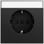 Gira 446274 SCHUKO-Steckdose 16 A 250 V~ mit Beschriftungsfeld und erhöhtem Berührungsschutz (Safety Plus) in Schwarz 