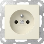 Gira 448501 Steckdose 16 A 250 V~ mit Erdungsstift und erhöhtem Berührungsschutz (Safety Plus) in cremeweiß glänzend 