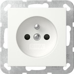 Gira 448503 Steckdose 16 A 250 V~ mit Erdungsstift und erhöhtem Berührungsschutz (Safety Plus) in Reinweiß glänzend 