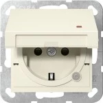 Gira 455201 SCHUKO-Steckd. KD Kontroll + SP System 55 Cremeweiß 