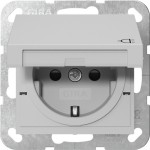 Gira 4754015 SCHUKO-Steckdose 16 A 250 V~ mit Klappdeckel, erhöhtem Berührungsschutz Safety Plus, Schraubklemmen 