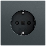 Gira 475573 SCHUKO-Steckdose 16 A 250 V~ mit erhöhtem Berührungsschutz, ohne Befestigungskrallen, anthrazit lackiert 