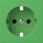 Gira 4921107 Abdeckung passend für Gira SCHUKO-Steckdose mit erhöhtem Berührungsschutz (Safety Plus) in grün glänzend 
