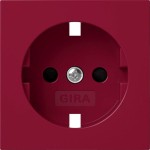 Gira 4921108 Abdeckung für Schuko-Steckdose 16A 250V mit erhöhten Berührungsschutz (Shutter) mit roter Abdeckung und Aufdruck 'WSV' (weitere Sicherheitsversorgung) Rot glänzend 
