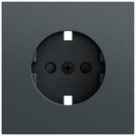 Gira 492173 Abdeckung für SCHUKO-Steckdose mit erhöhtem Berührungsschutz, anthrazit lackiert (Ersatzteil) (Zubehör) 