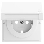 Gira 492272 Abdeckung für SCHUKO-Steckdose 16 A 250 V~ mit Klappdeckel in Reinweiß seidenmatt (Ersatzteil) (Zubehör) 