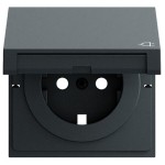 Gira 492273 Abdeckung für SCHUKO-Steckdose 16 A 250 V~ mit Klappdeckel in Anthrazit lackiert (Ersatzteil) (Zubehör) 