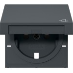 Gira 494228 Abdeckung für SCHUKO-Steckdose mit Klappdeckel und erhöhtem Berührungsschutz (Safety Plus) in Anthrazit 